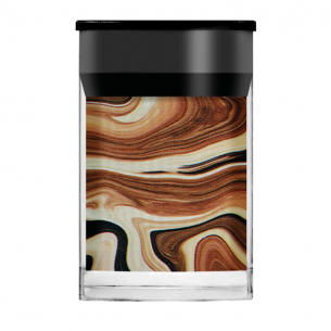 Foil Mahogany Swirl Nail